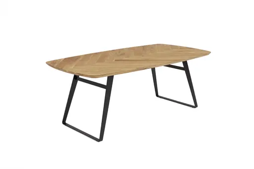 Esstisch im Fischgrät-Design